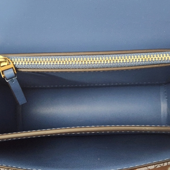 NEW TORY BURCH ELEANOR SHOULDER CROSSBODY BAG SEA FROST FLORAL JEWELED PURSE - Picture 16 of 16